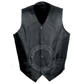 Men's Shaf Plain Leather Vest