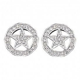 Clear Rhinestone Studded earrings