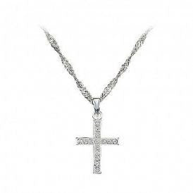 Rhinestone Cross Necklace